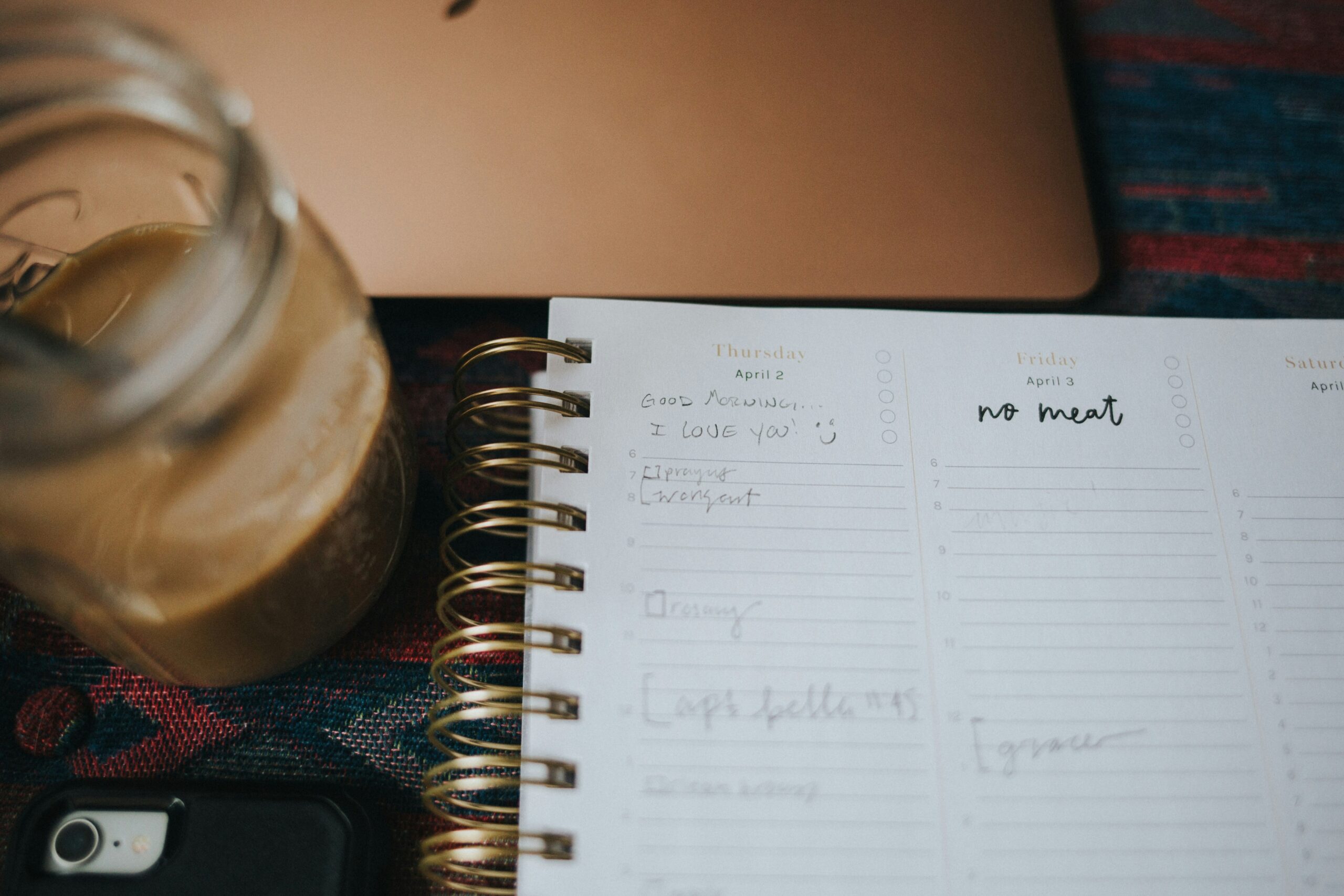 woman meditating with smartphone
