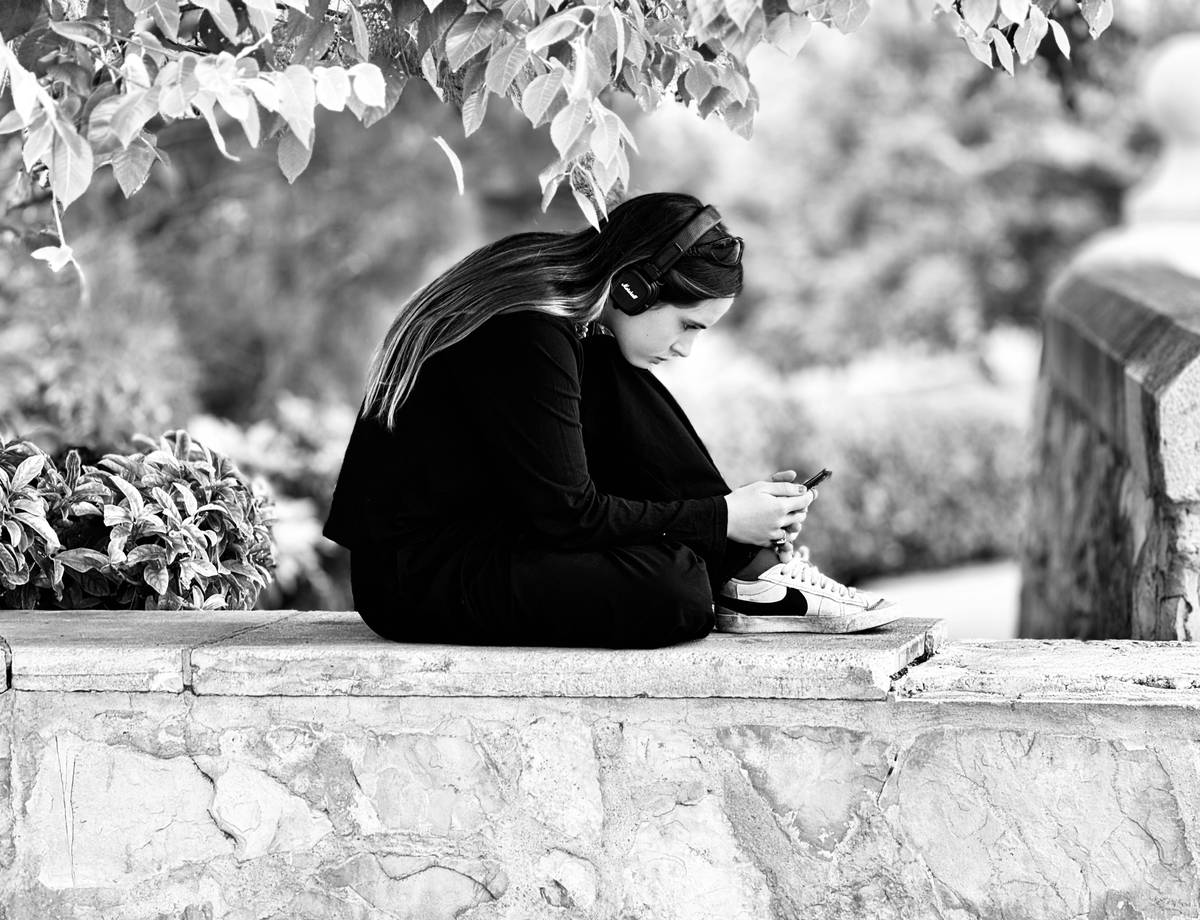 Portrait of Jane D smiling after using peace companion device